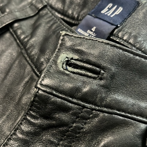 GAP Butter Soft Black Leather Pants - Picture 4 of 6